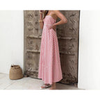 Women's Striped Printed Maxi Dress