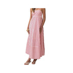 Women's Striped Printed Maxi Dress