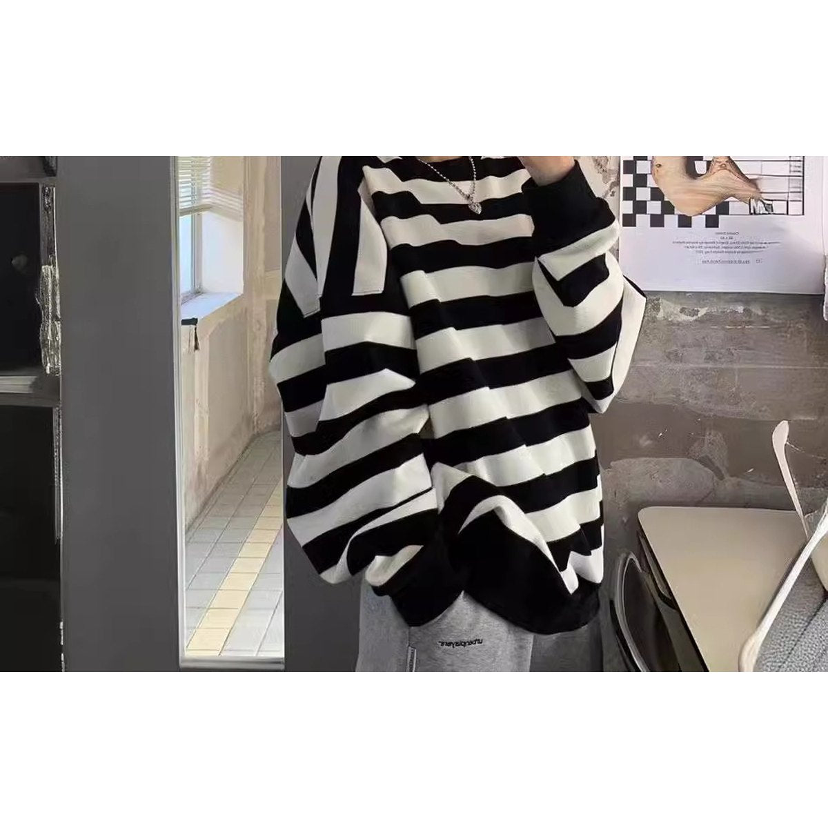 Women's Striped Sweatshirt