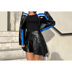 Women's Striped Zipper Coat