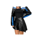 Women's Striped Zipper Coat