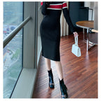 Women's Stylish Elegant Striped Knit Dress