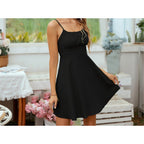 Women's Sweet Waist-cinching Strappy Maxi Dress