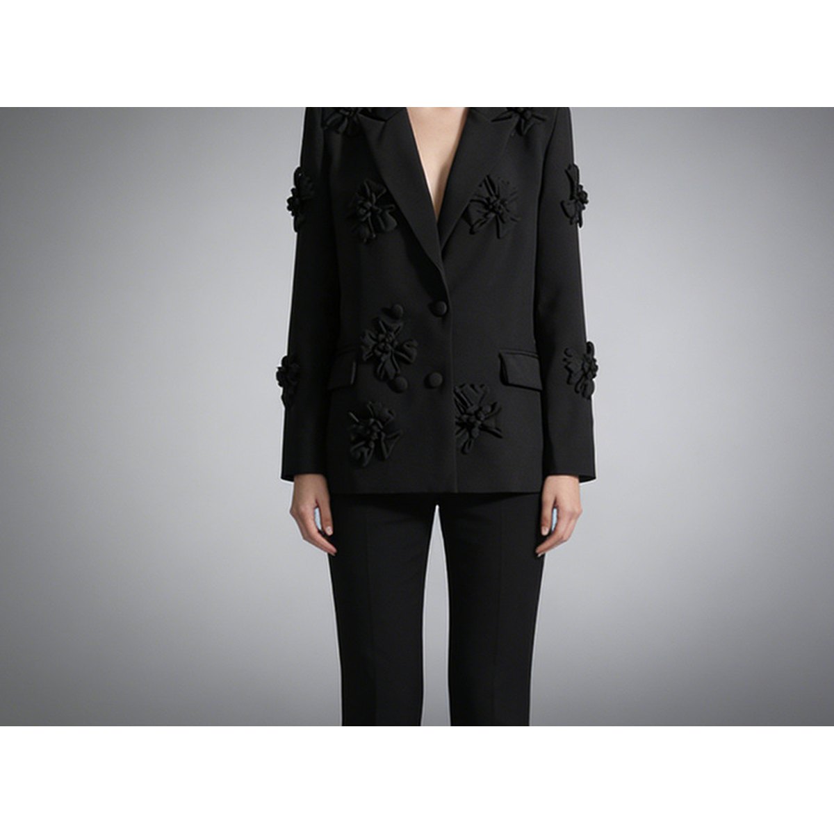 Women's Three-dimensional Floral Blazer