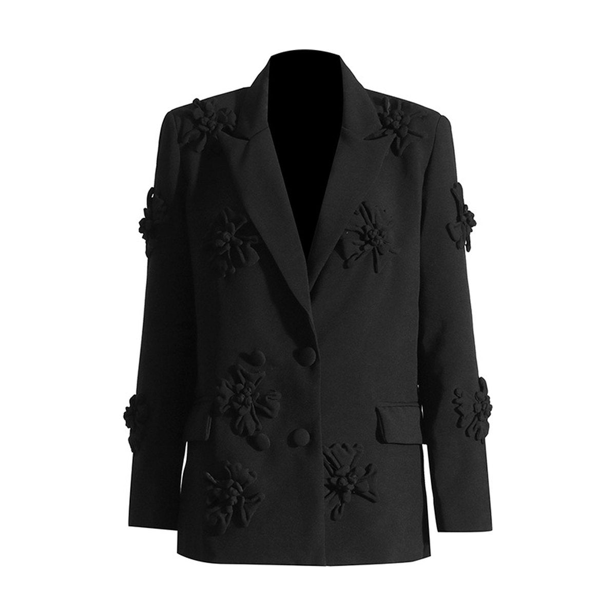 Women's Three-dimensional Floral Blazer