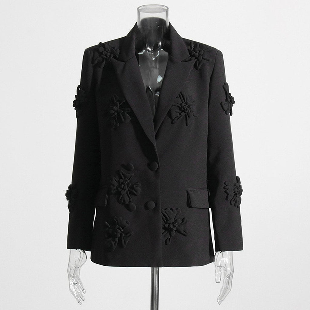 Women's Three-dimensional Floral Blazer