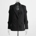 Women's Three-dimensional Floral Blazer