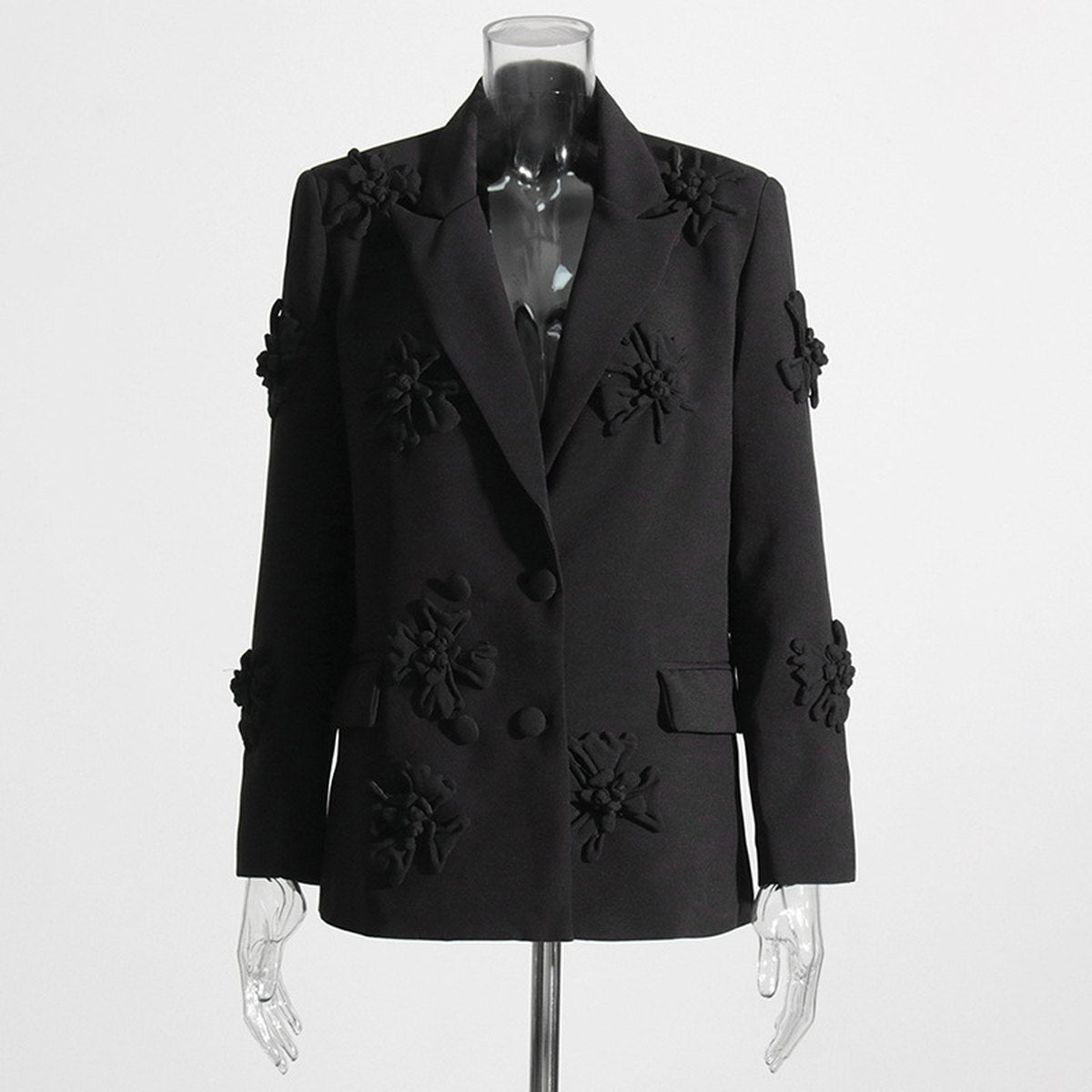 Women's Three-dimensional Floral Blazer