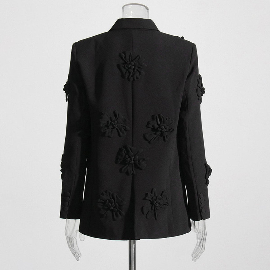 Women's Three-dimensional Floral Blazer