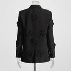 Women's Three-dimensional Floral Blazer