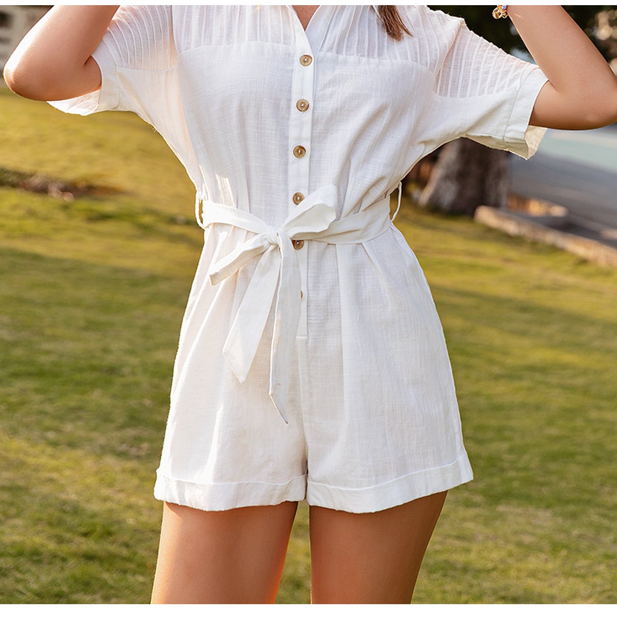 Women's Tie Waist Jumpsuit