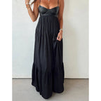 Women's Tube-top Patchwork Maxi Dress