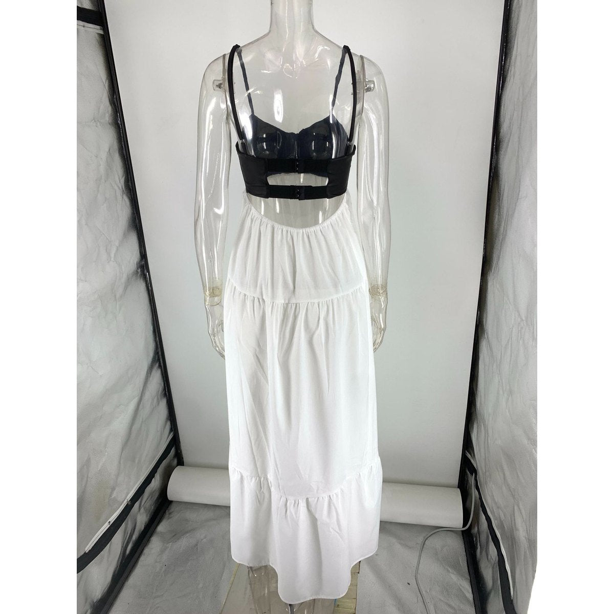 Women's Tube-top Patchwork Maxi Dress