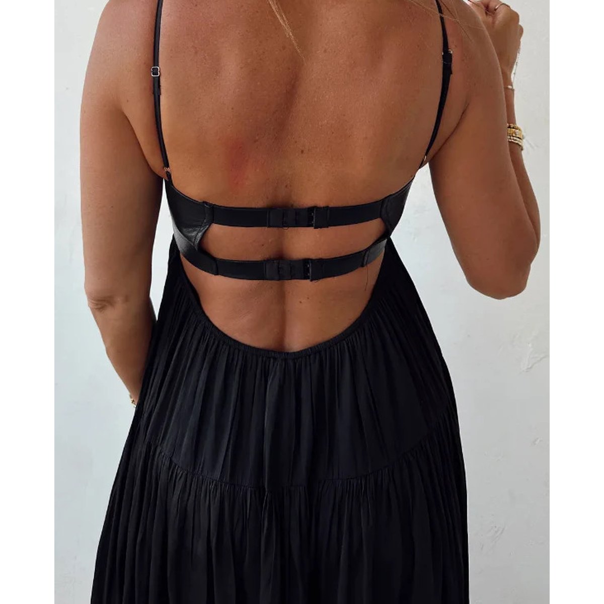 Women's Tube-top Patchwork Maxi Dress