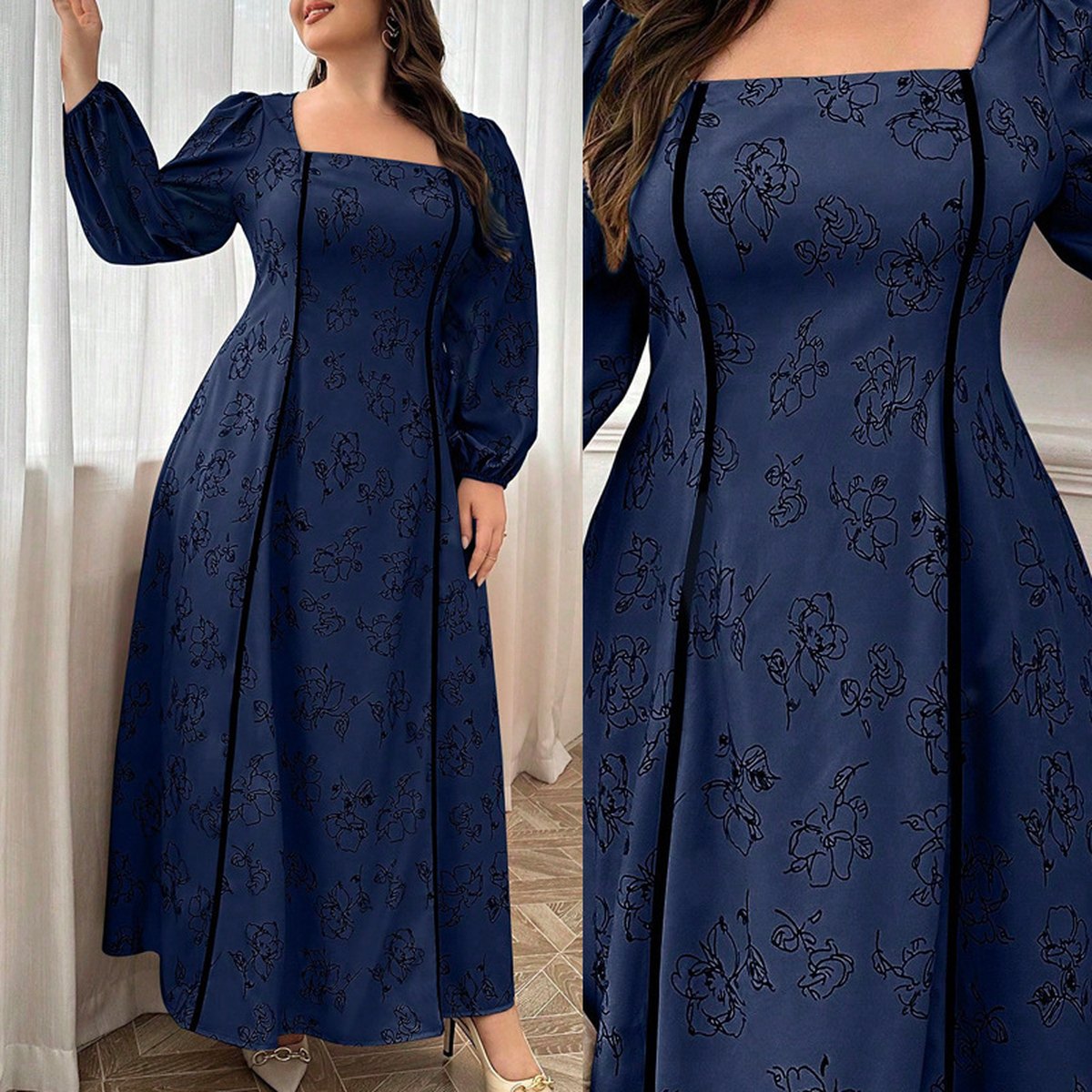 Women's Vintage- Flared Maxi Dress