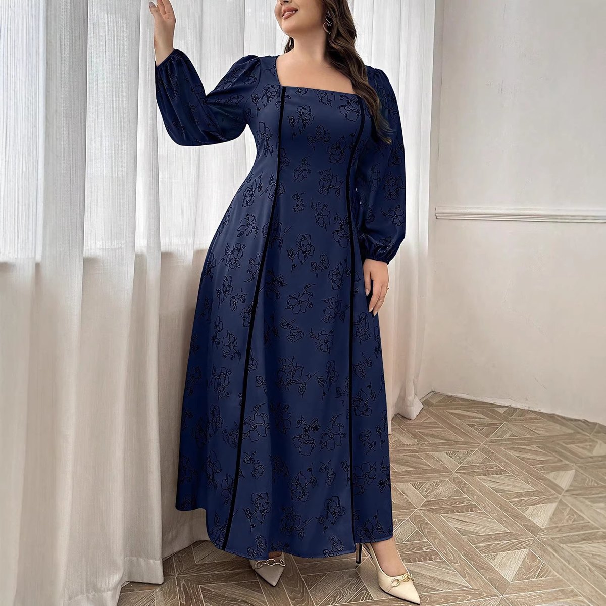 Women's Vintage- Flared Maxi Dress
