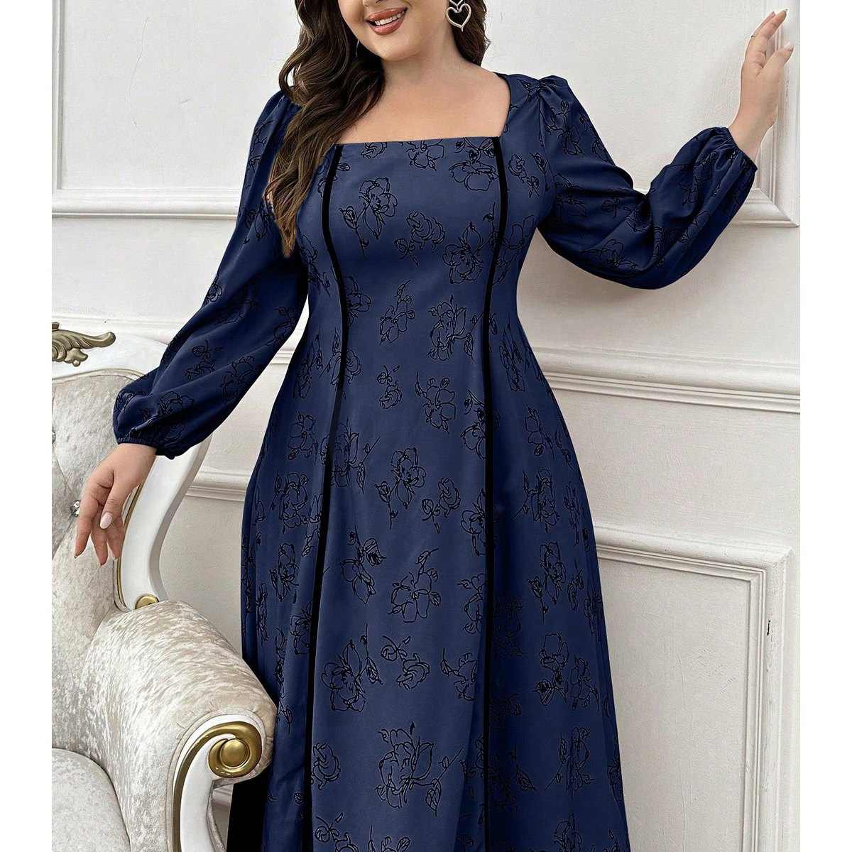 Women's Vintage- Flared Maxi Dress