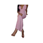 Women's Waist-cinching Halter Neck Maxi Dress