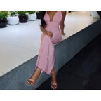 Women's Waist-cinching Halter Neck Maxi Dress