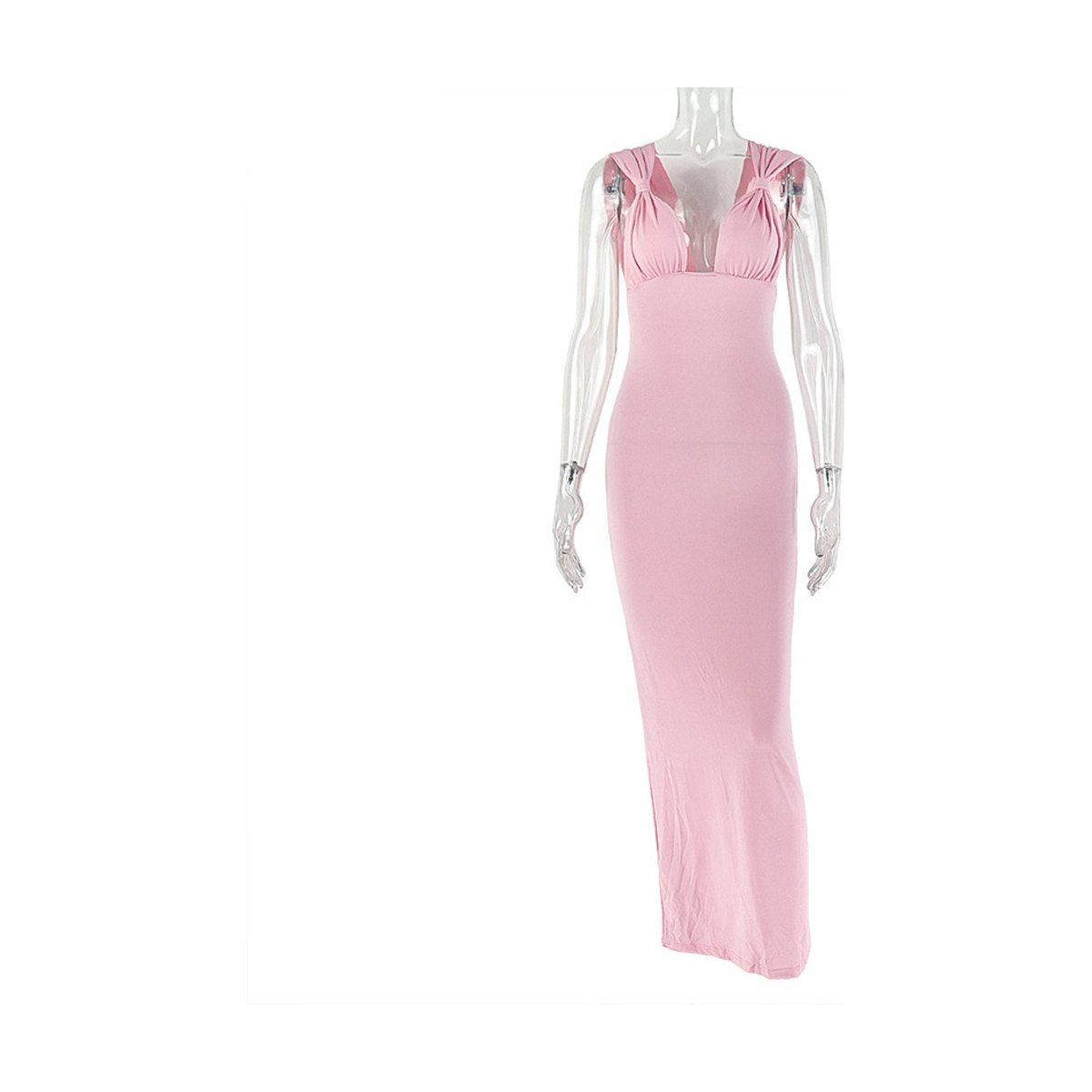 Women's Waist-cinching Halter Neck Maxi Dress