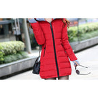 Women's Windproof Waterproof Jacket Coat Padded Long Section
