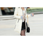 Women's Windproof Waterproof Jacket Coat Padded Long Section