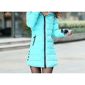 Women's Windproof Waterproof Jacket Coat Padded Long Section