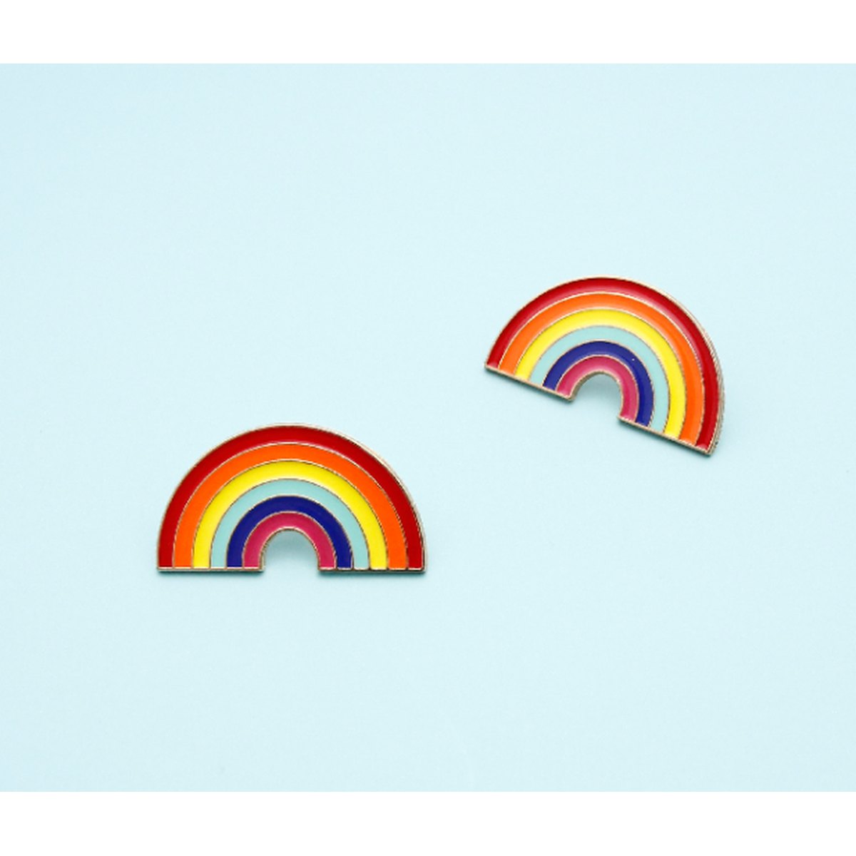 Rainbow Brooch Girlfriends Japanese Cartoon Badge Pin