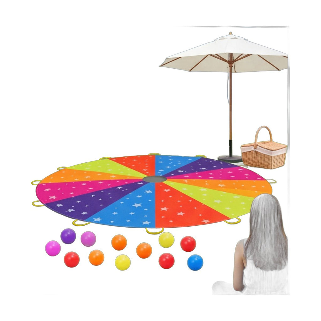 Rainbow Play Parachute with 12 Balls