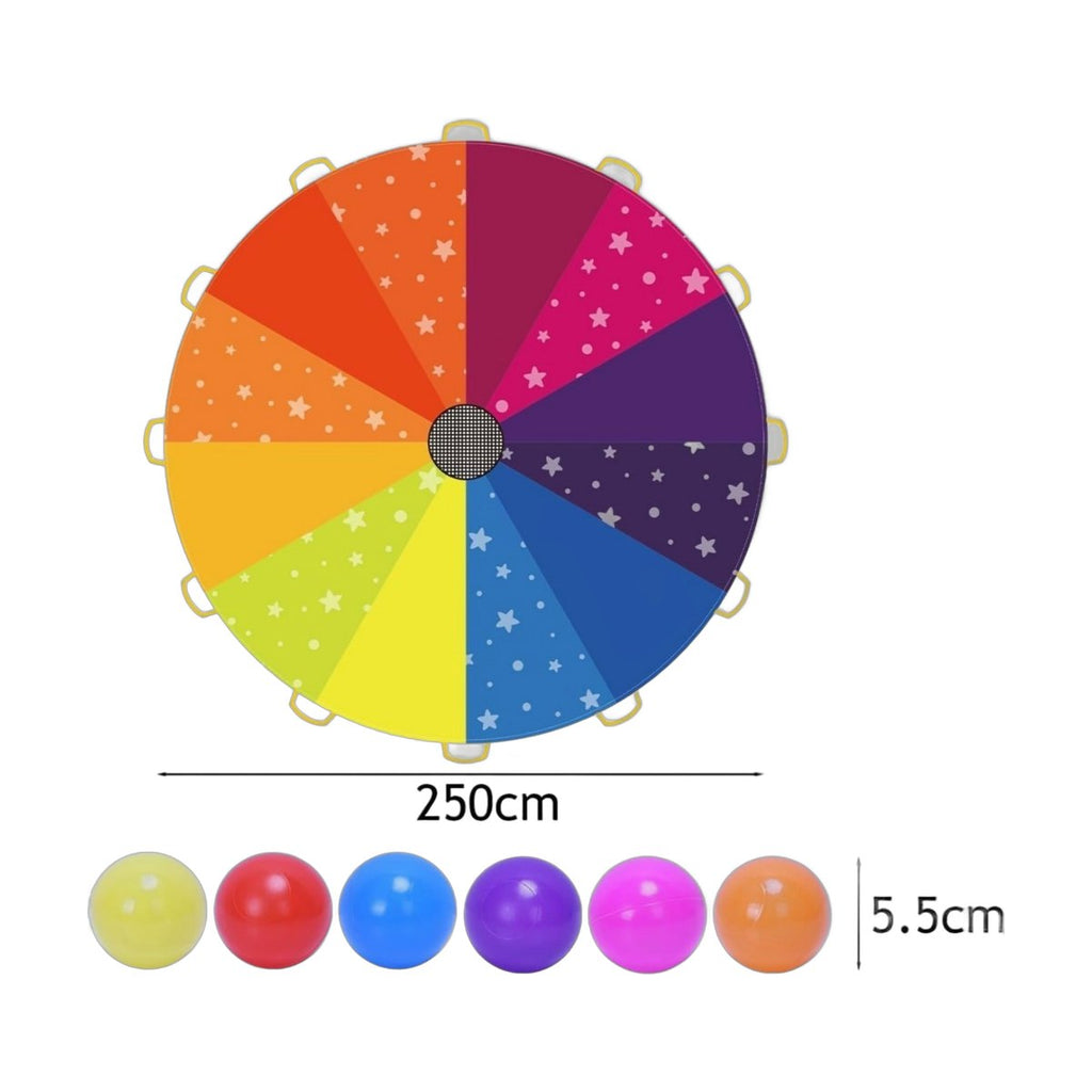 Rainbow Play Parachute with 12 Balls