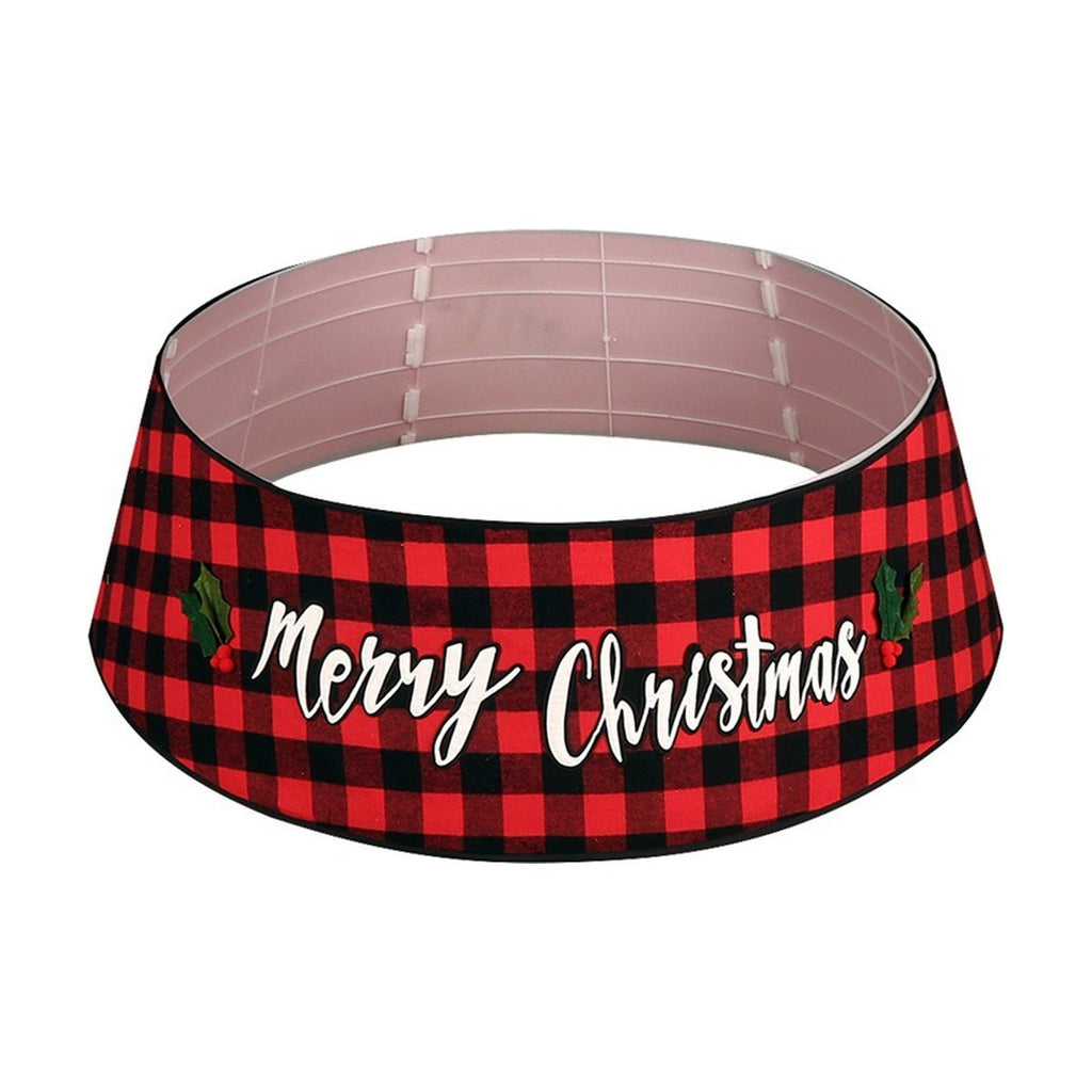 Red and Black Plaid Christmas Tree Skirt