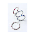 Red Stone Row Ring