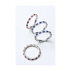 Red Stone Row Ring