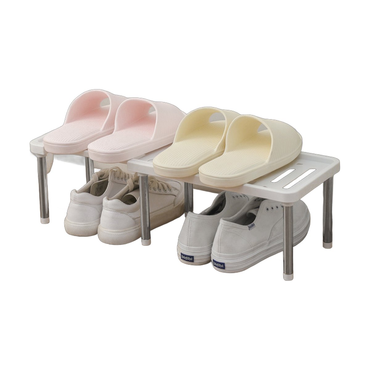 Retractable Layered Storage Racks Bathroom Debris Organizer