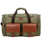 Retro Crazy Horse Leather Canvas Portable Crossbody