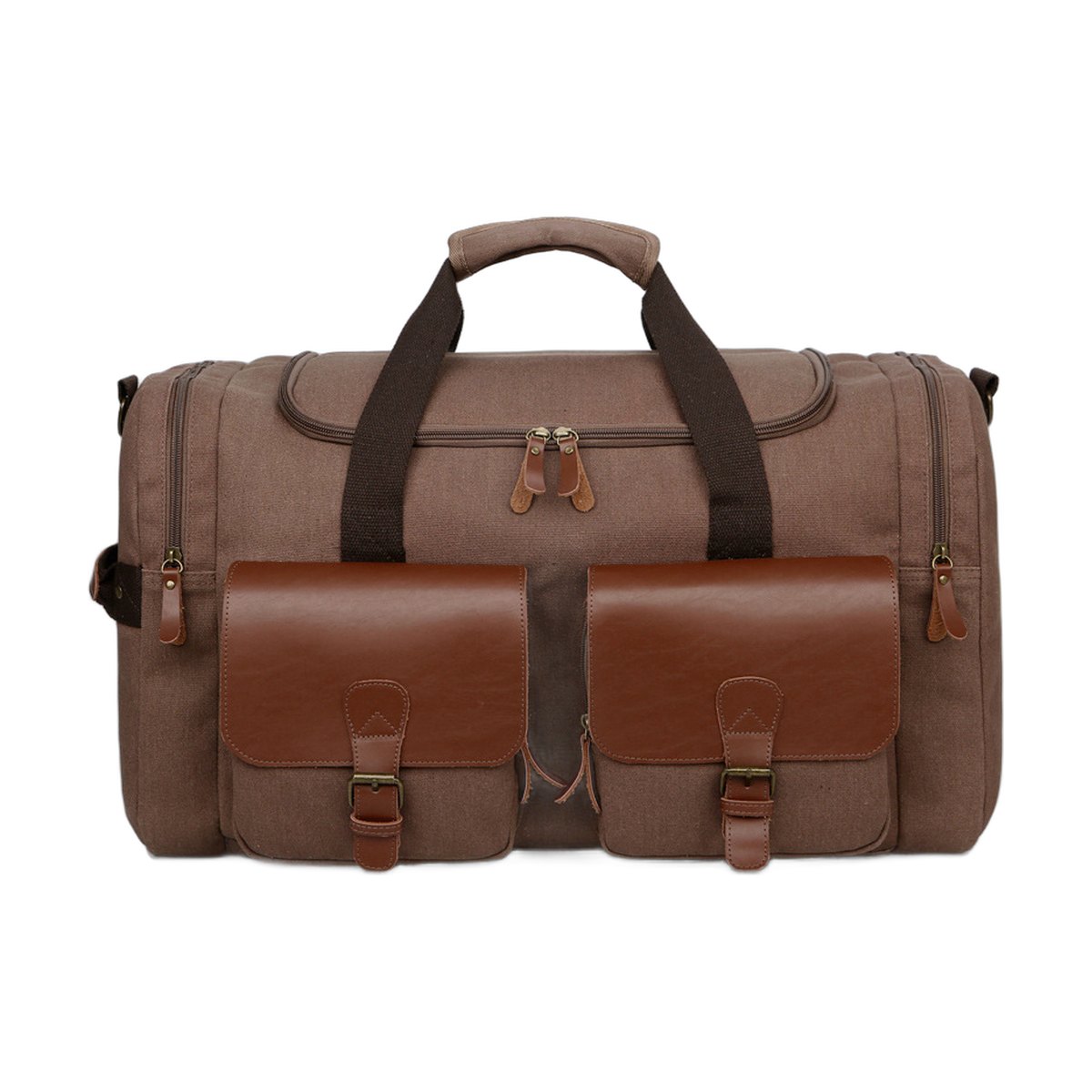 Retro Crazy Horse Leather Canvas Portable Crossbody