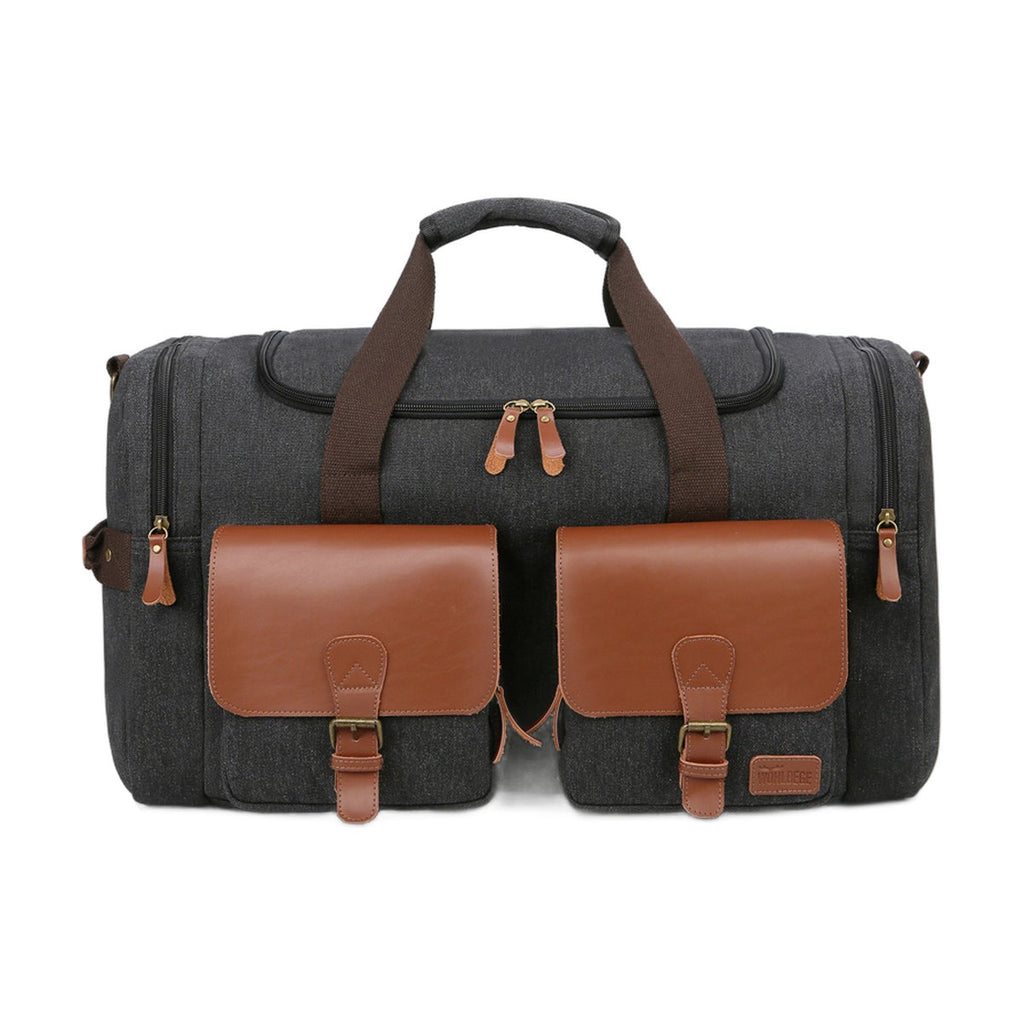 Retro Crazy Horse Leather Canvas Portable Crossbody