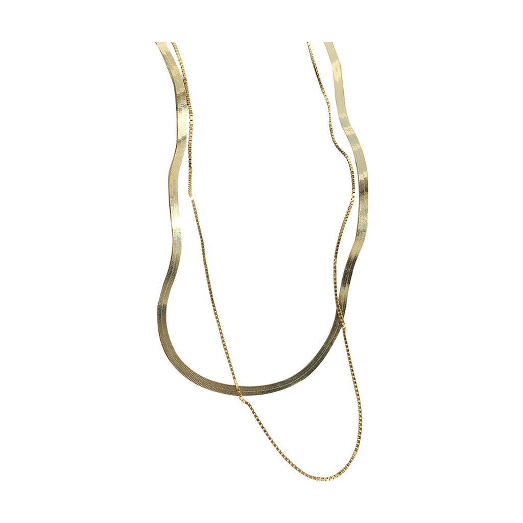 Retro Layered Double Necklace