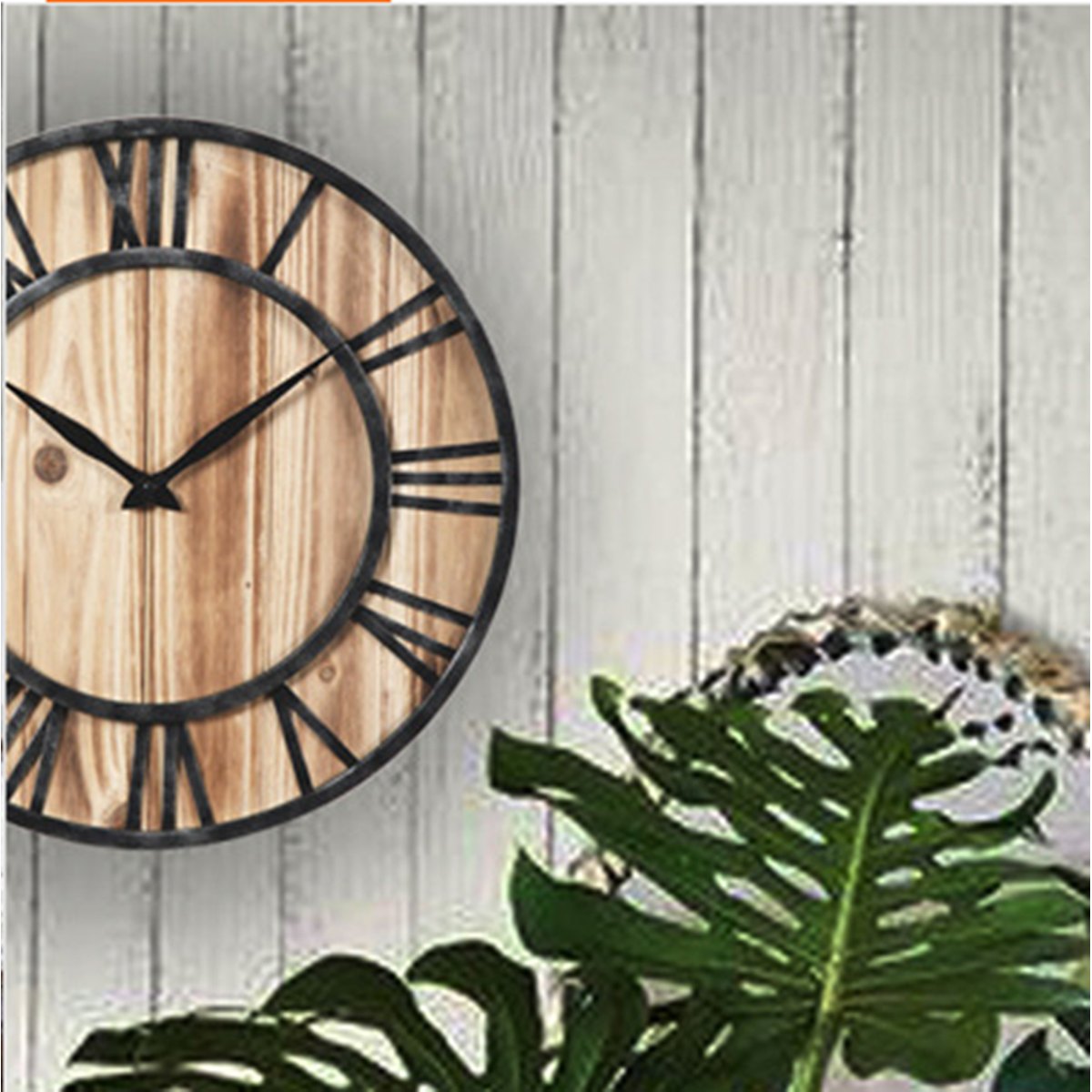 Retro Wall Clock Creative Metal Decorative