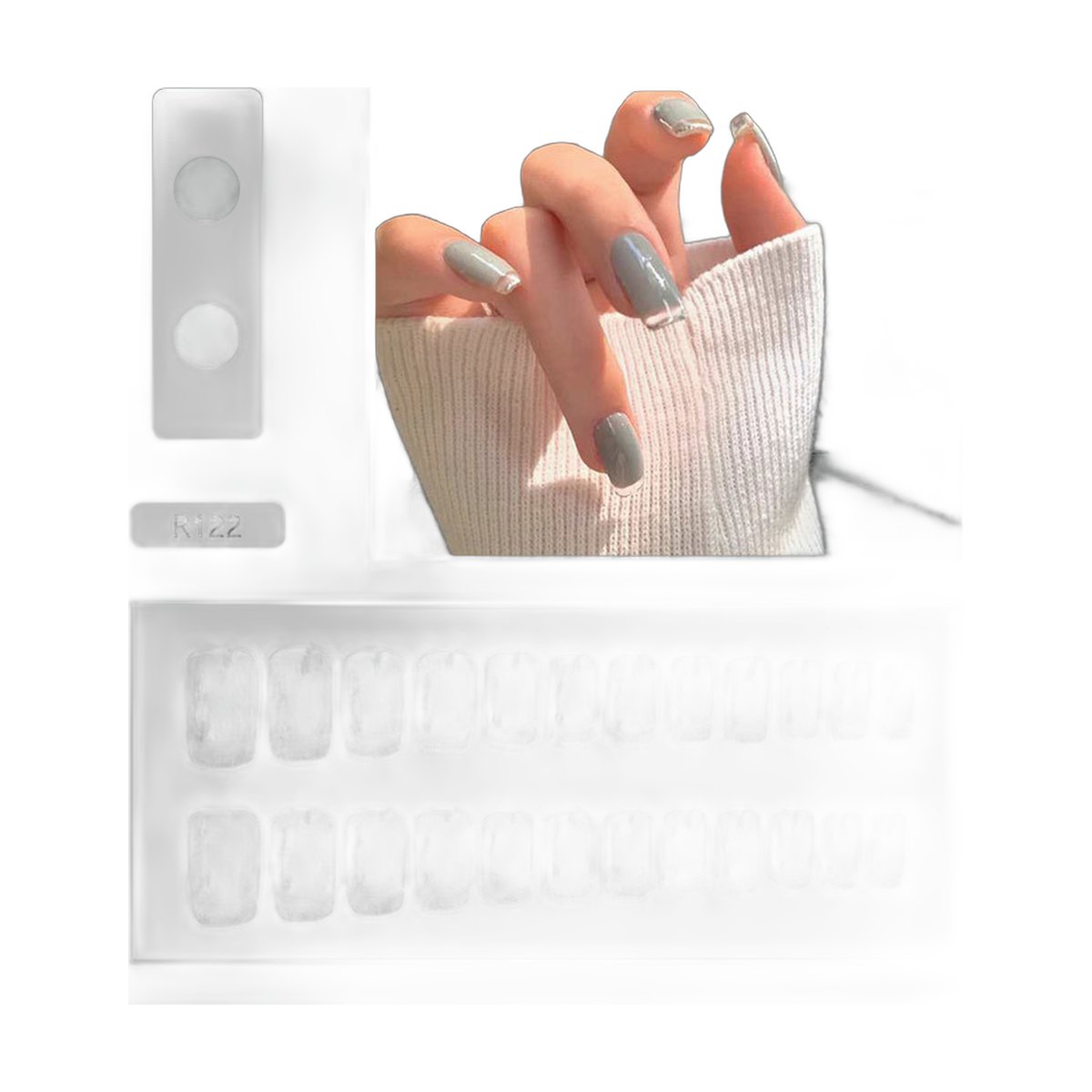 Reusable Short Press-On Nails