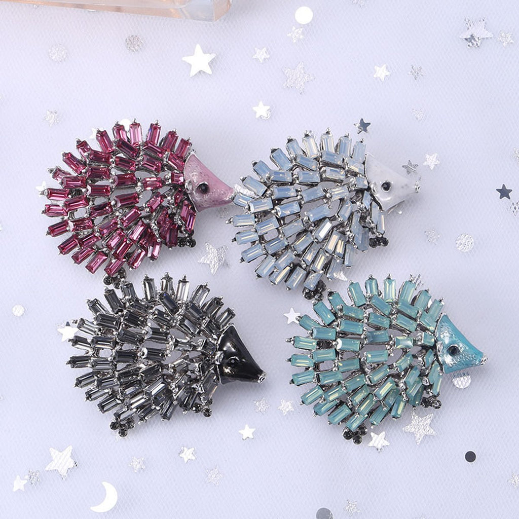 Rhinestone Hedgehog Brooch Clothing Accessories