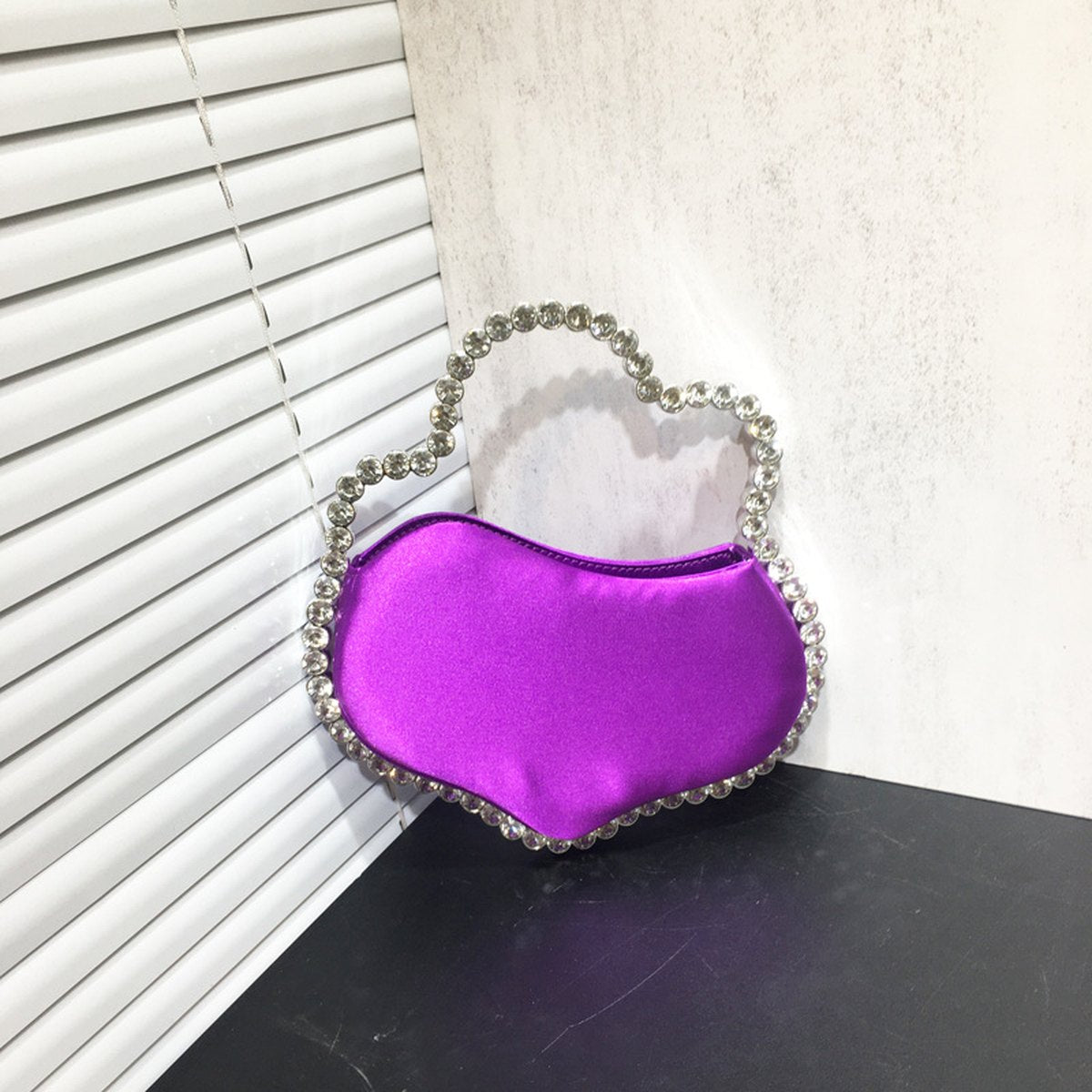 Rhinestone Irregular Handbag