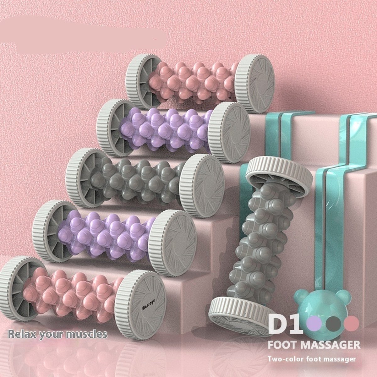 Roller Hand Foot Massager Yoga Fitness Muscle