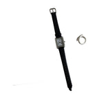 Roman Rectangular Leather Watch