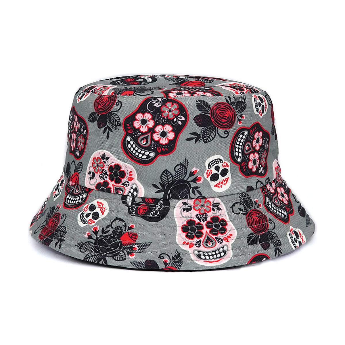Rose Skull Bucket Hat Printing Tide