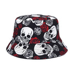 Rose Skull Bucket Hat Printing Tide