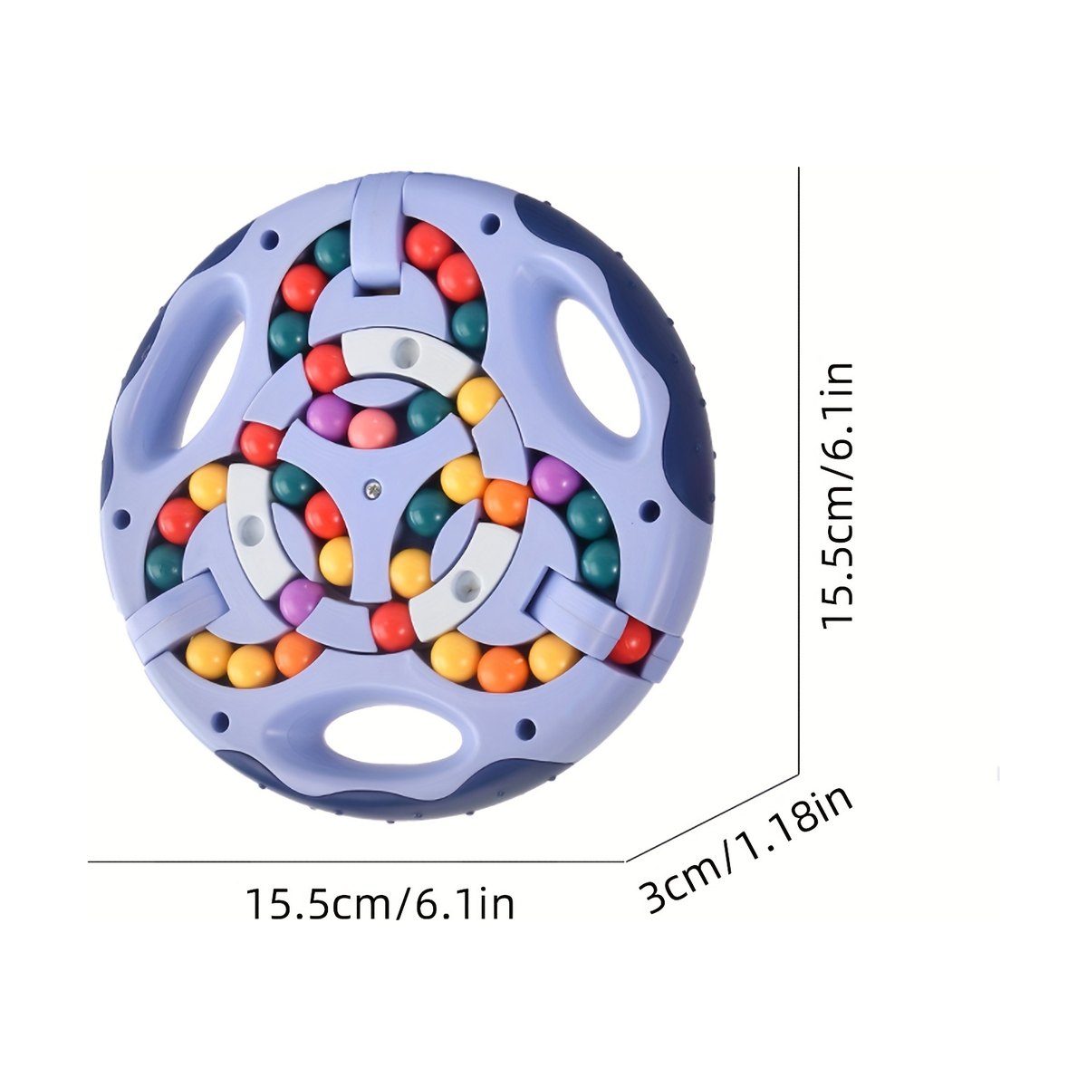 Rotating Magic Bean Cube Toys Portable Double-sided