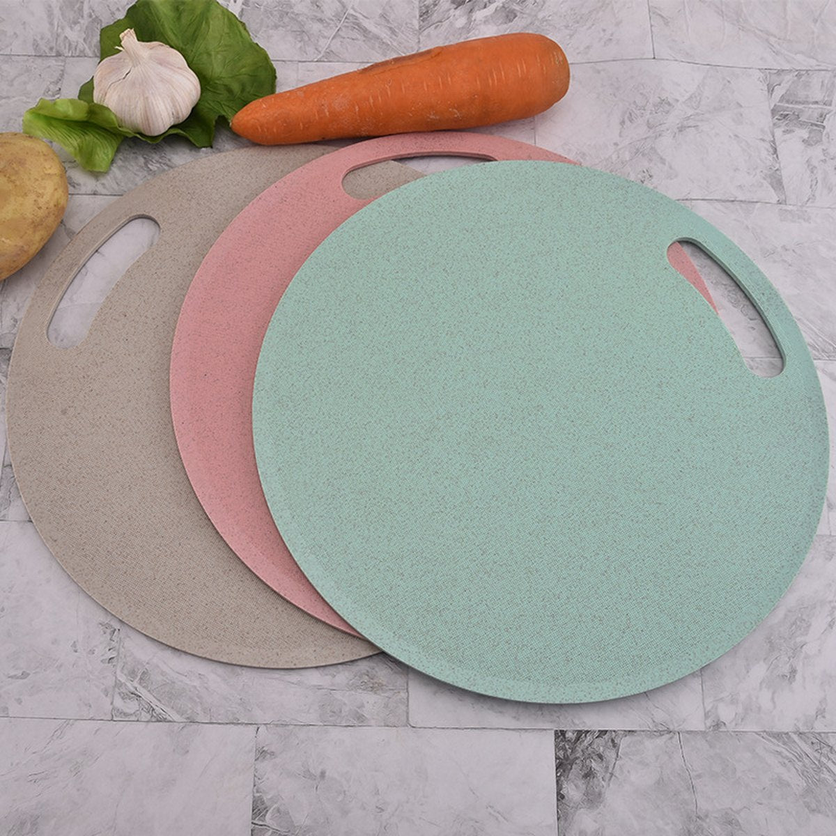 Round Cutting Board Kitchen Wheat Straw