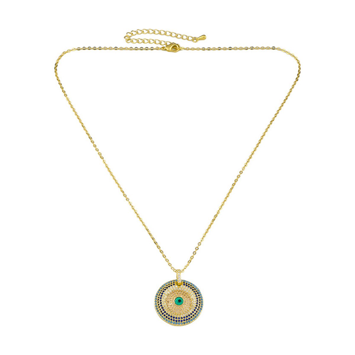 Round Zircon Necklace Jewelry