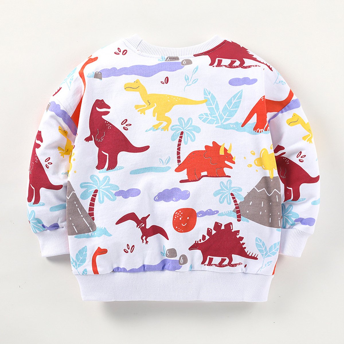 's Long-sleeved Baby Top Cotton Dinosaur Children's